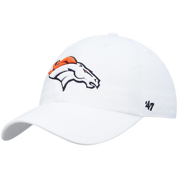 Men's '47 White Denver Broncos Clean Up Adjustable Hat