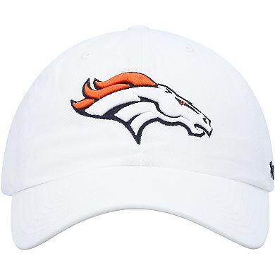 Men's '47 White Denver Broncos Clean Up Adjustable Hat