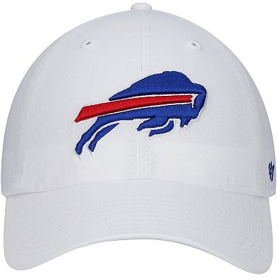 Men's '47 White Buffalo Bills Logo Clean Up Adjustable Hat