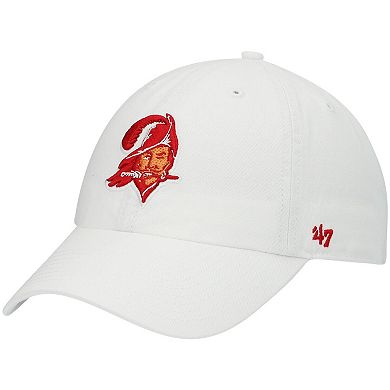 Men's '47 White Tampa Bay Buccaneers Clean Up Adjustable Hat