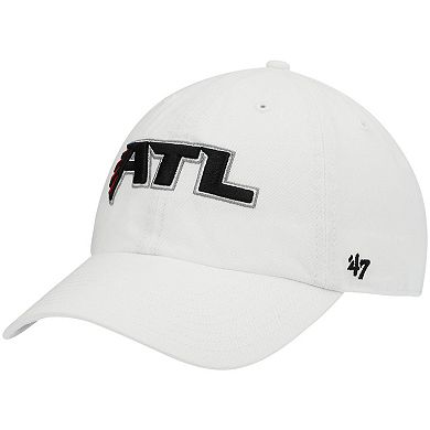 Men's '47 White Atlanta Falcons Clean Up Adjustable Hat