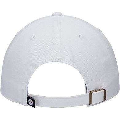 Men's '47 White Pittsburgh Steelers Clean Up Adjustable Hat