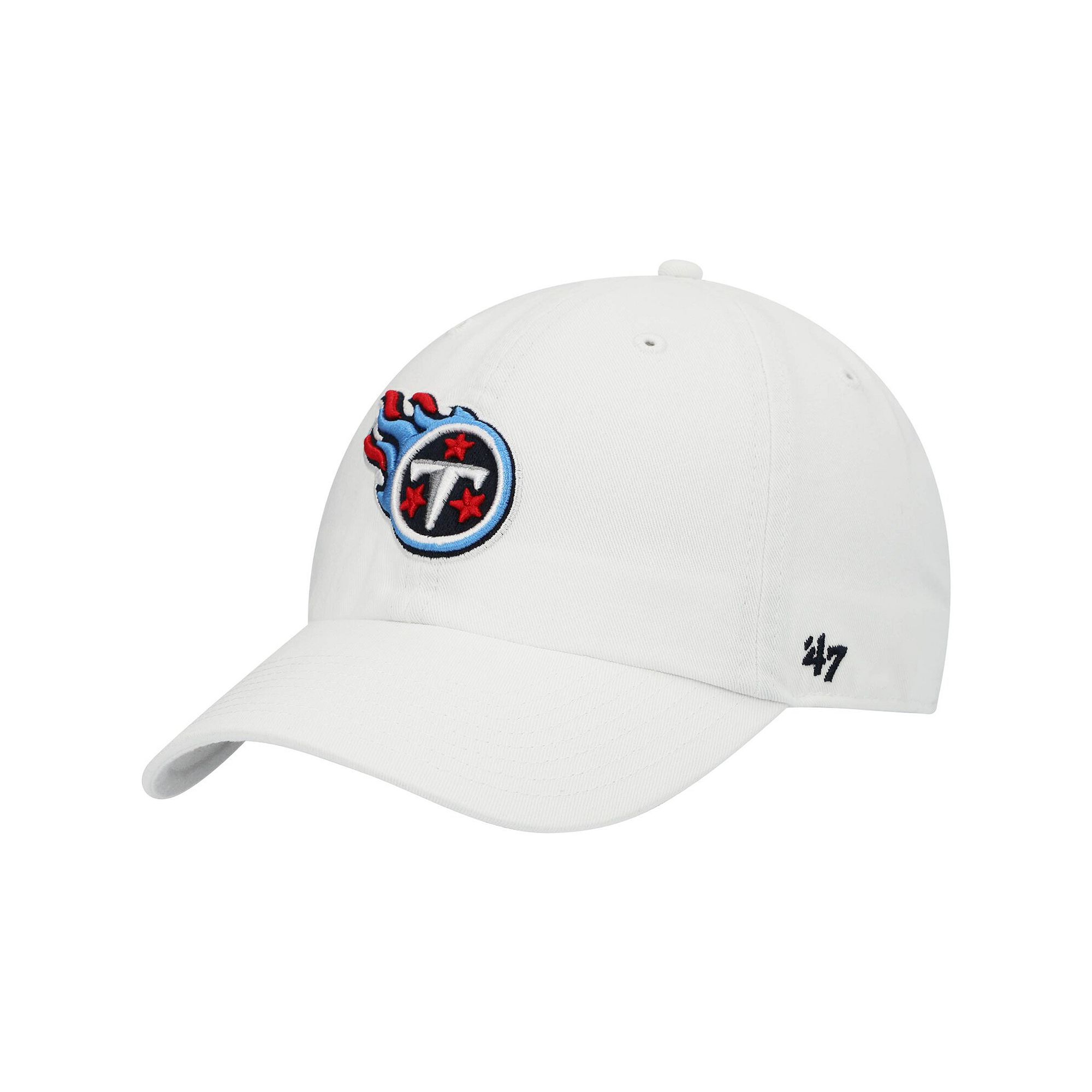 Mens 47 White Tennessee Titans Clean Up Adjustable Hat