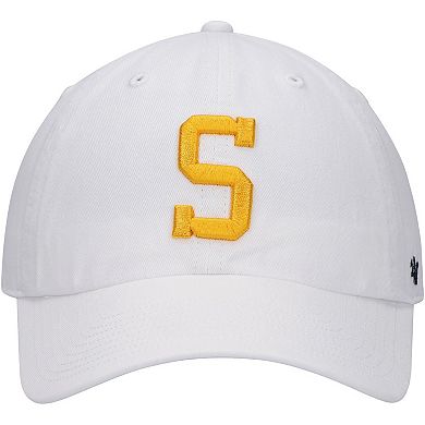 Men's '47 White Pittsburgh Steelers Team Clean Up Adjustable Hat