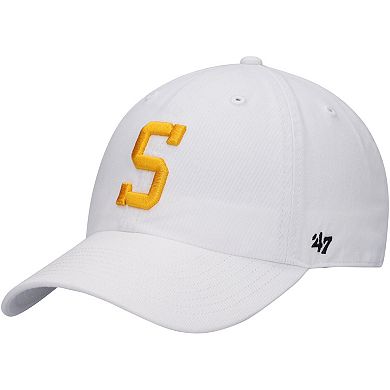 Men's '47 White Pittsburgh Steelers Team Clean Up Adjustable Hat
