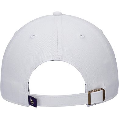 Men's '47 White Minnesota Vikings Logo Clean Up Adjustable Hat