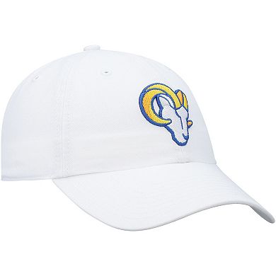 Men's '47 White Los Angeles Rams Logo Clean Up Adjustable Hat