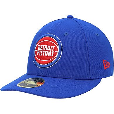 Men's New Era Blue Detroit Pistons Team Low Profile 59FIFTY Fitted Hat