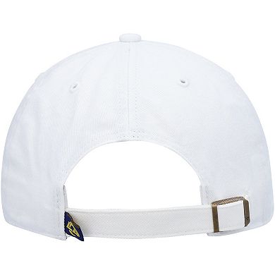 Men's '47 White Los Angeles Rams Logo Clean Up Adjustable Hat