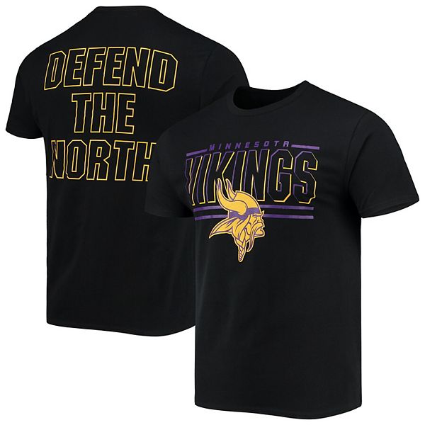 Men's Junk Food Black Minnesota Vikings Slogan 2-Hit T-Shirt