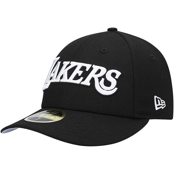 Men's New Era Black Los Angeles Lakers Team Logo Low Profile 59FIFTY Fitted  Hat