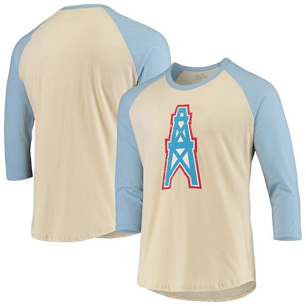 Mitchell & Ness Men's Mitchell & Ness Red Houston Oilers Historic Logo  Ultimate Play 3/4 Sleeve Raglan Henley T-Shirt