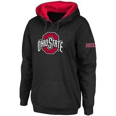 Women's Black Ohio State Buckeyes Big Logo Pullover Hoodie