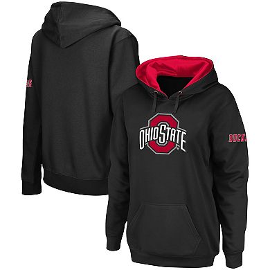 Women's Black Ohio State Buckeyes Big Logo Pullover Hoodie