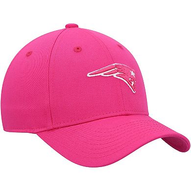 Girls Youth Pink New England Patriots Structured Adjustable Hat