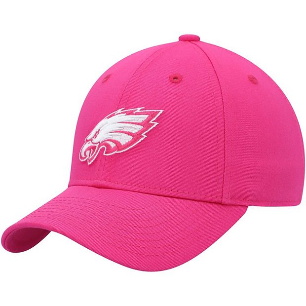 Girls Youth Pink Philadelphia Eagles Structured Adjustable Hat