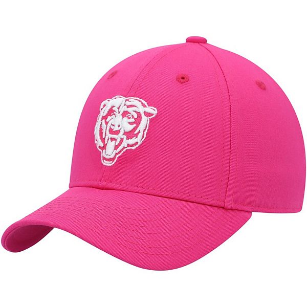 Girls Youth Pink Chicago Bears Structured Adjustable Hat