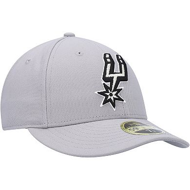 Men's New Era Gray San Antonio Spurs Team Low Profile 59FIFTY Fitted Hat