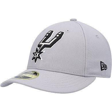 Men's New Era Gray San Antonio Spurs Team Low Profile 59FIFTY Fitted Hat