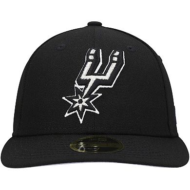 Men's New Era Black San Antonio Spurs Team Low Profile 59FIFTY Fitted Hat