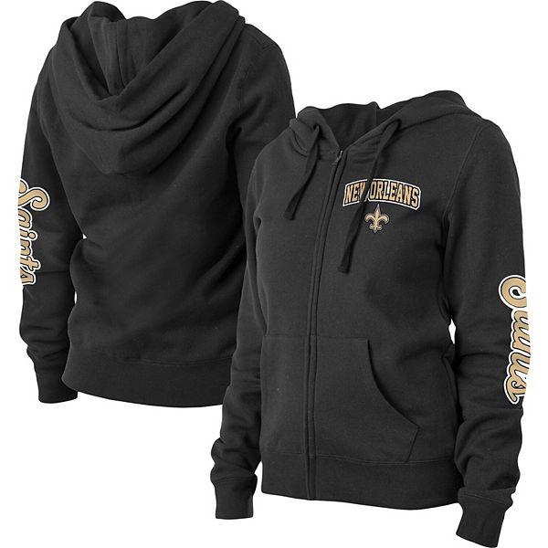 New Era Saints Raglan Full-Zip Hoodie - Women's