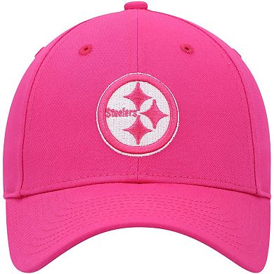 Girls Youth Pink Pittsburgh Steelers Structured Adjustable Hat