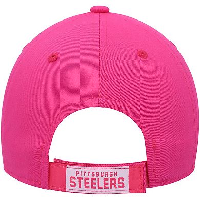 Girls Youth Pink Pittsburgh Steelers Structured Adjustable Hat