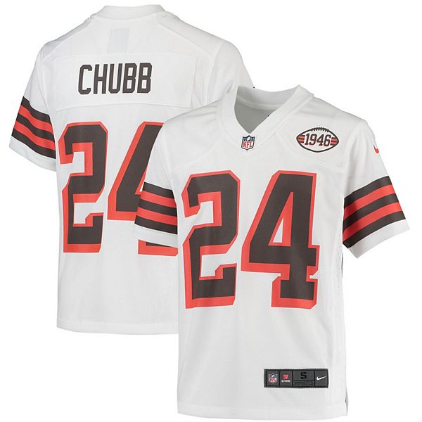 Youth Nike Nick Chubb White Cleveland Browns 1946 Collection