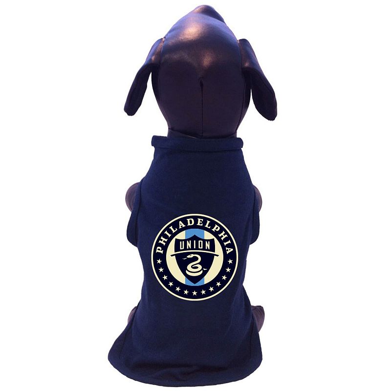 Navy Philadelphia Union Pet T-Shirt, Size: Medium, UNI Blue