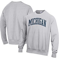 Champion University of Michigan Women's White Reverse Weave Cropped  Crewneck Sweatshirt