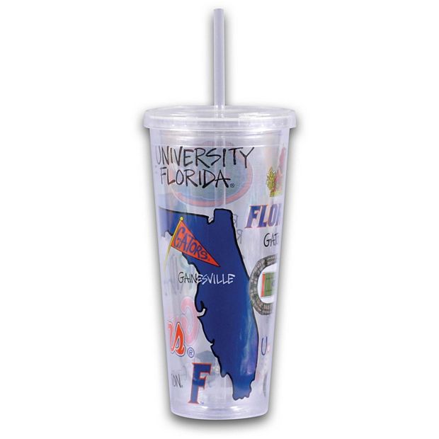 NOS 22 OZ. NO SPILL TUMBLER W/STRAW FLORIDA GATORS