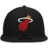 Men's New Era Black Miami Heat Team Color Pop 9FIFTY Snapback Hat