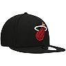 Men's New Era Black Miami Heat Team Color Pop 9FIFTY Snapback Hat