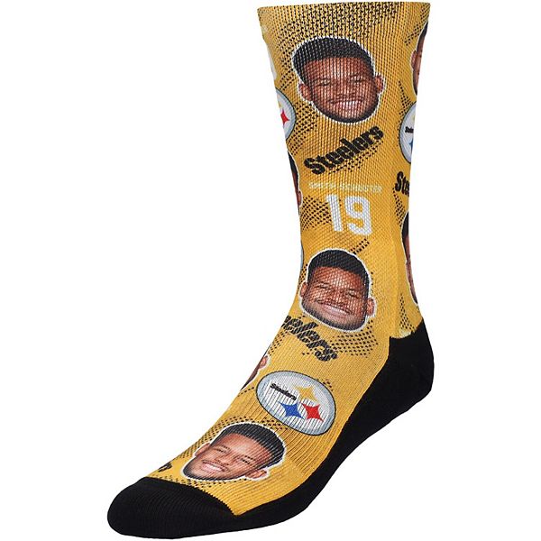 JuJu Smith-Schuster Pittsburgh Steelers White Crew Sock