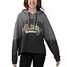 Women's Touch Heathered Gray/Black New Orleans Saints Superstar Dip-Dye Pullover Hoodie
