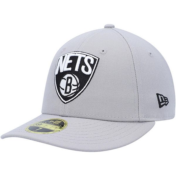 Men's New Era Gray Brooklyn Nets Team Low Profile 59FIFTY Fitted Hat
