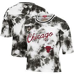 Women's Pro Standard Black Chicago Bulls Washed Neon Cropped Boxy T-Shirt Size: Large