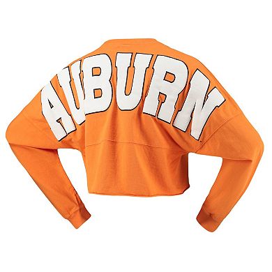 Women's Orange Auburn Tigers Laurels Crop Long Sleeve T-Shirt