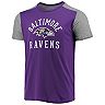 Men's Majestic Threads Purple/Gray Baltimore Ravens Field Goal Slub T-Shirt