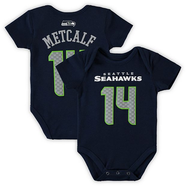 Newborn & Infant DK Metcalf College Navy Seattle Seahawks Mainliner Player  Name & Number Bodysuit