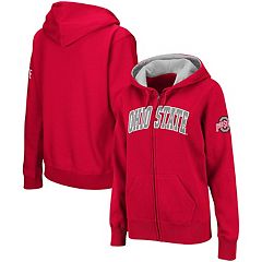 Women's Colosseum Scarlet Ohio State Buckeyes Tunic Pullover Hoodie