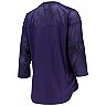 Women's Starter Purple Baltimore Ravens Lead Game Lace-Up V-Neck 3/4-Sleeve T-Shirt