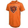 Men's Fanatics Branded Justin Fields Orange Chicago Bears Player Name & Number Tri-Blend Short Sleeve Hoodie T-Shirt