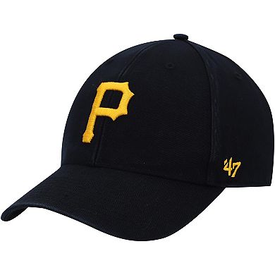 Men's '47 Black Pittsburgh Pirates Legend MVP Logo Adjustable Hat
