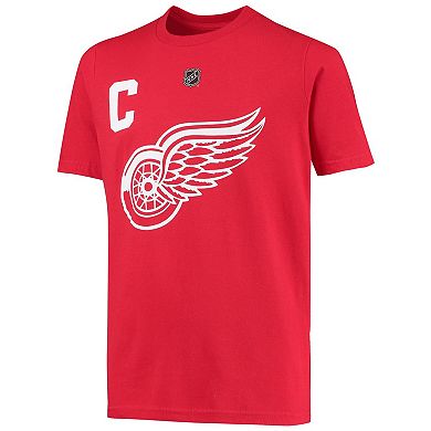 Youth Dylan Larkin Red Detroit Red Wings Captain Name & Number T-Shirt