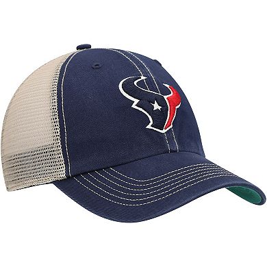 Men's '47 Navy/Natural Houston Texans Trawler Trucker Clean Up Snapback Hat