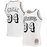 Men's Mitchell & Ness Shaquille O'Neal Los Angeles Lakers White Out Swingman Jersey