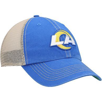 Men's '47 Royal/Natural Los Angeles Rams LA Trawler Trucker Clean Up Snapback Hat