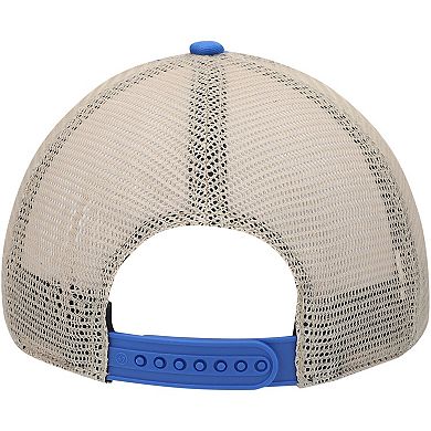 Men's '47 Royal/Natural Los Angeles Rams LA Trawler Trucker Clean Up Snapback Hat