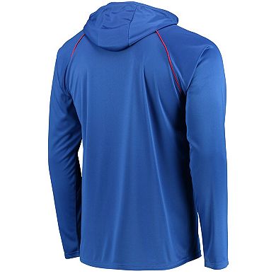 Men's Starter Royal New York Giants Hoodie Raglan Long Sleeve T-Shirt